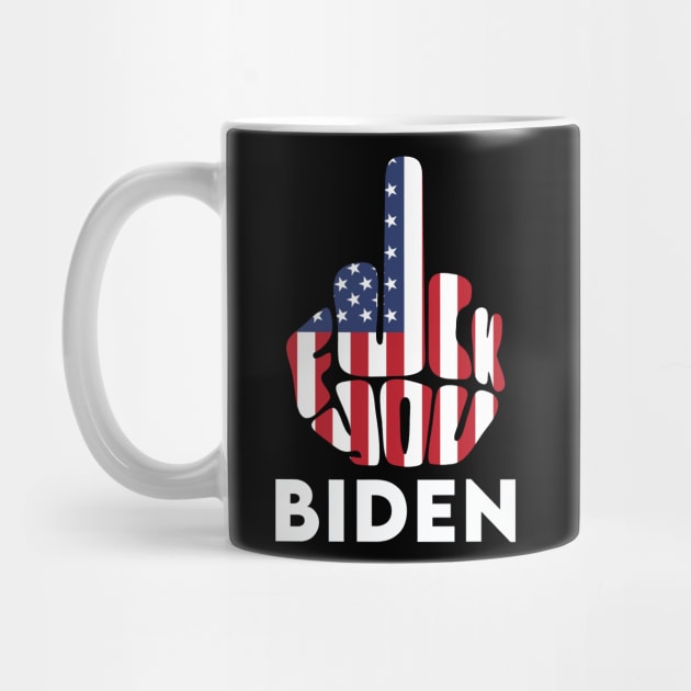 Fuck Biden  Middle Finger USA Flag by SharleenV80